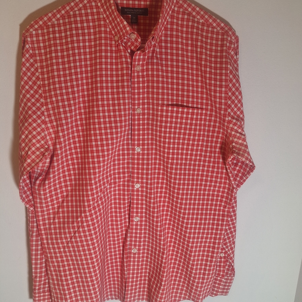 Banana Republic Red Plaid Men's Shirt